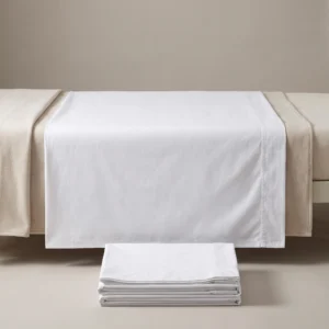 Hospital draw sheets: white woven draw sheet across a hospital bed by International Linens