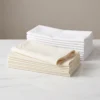 Restaurant cloth napkins: ivory spun polyester dinner napkins by International Linens