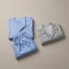 Patient pajamas and pants: blue two-piece hospital patient pajamas by International Linens