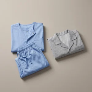 Patient pajamas and pants: blue two-piece hospital patient pajamas by International Linens